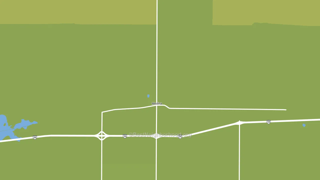 Medina, ND block-group voter-turnout map