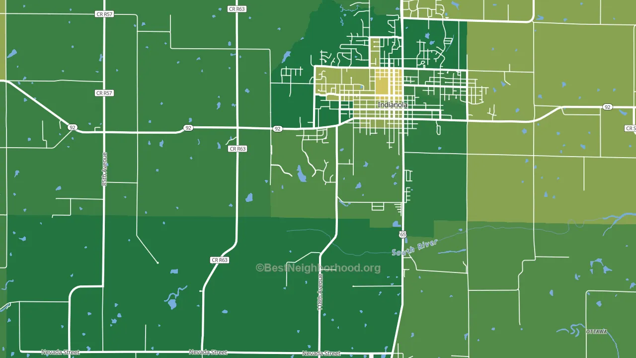 Medora, IA block-group voter-turnout map