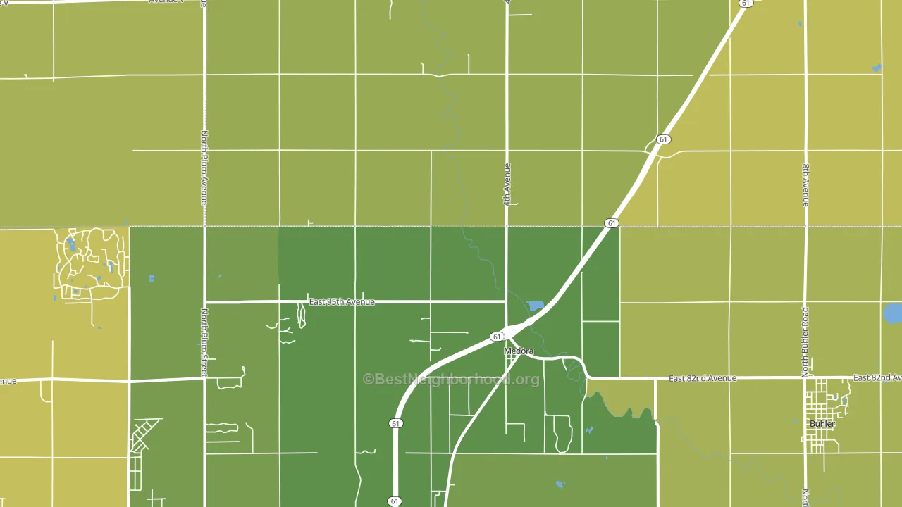 Medora, KS block-group voter-turnout map