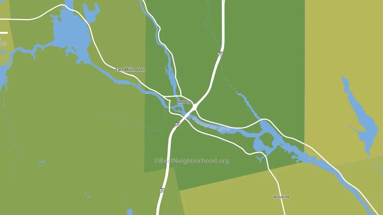 Medway, ME block-group voter-turnout map