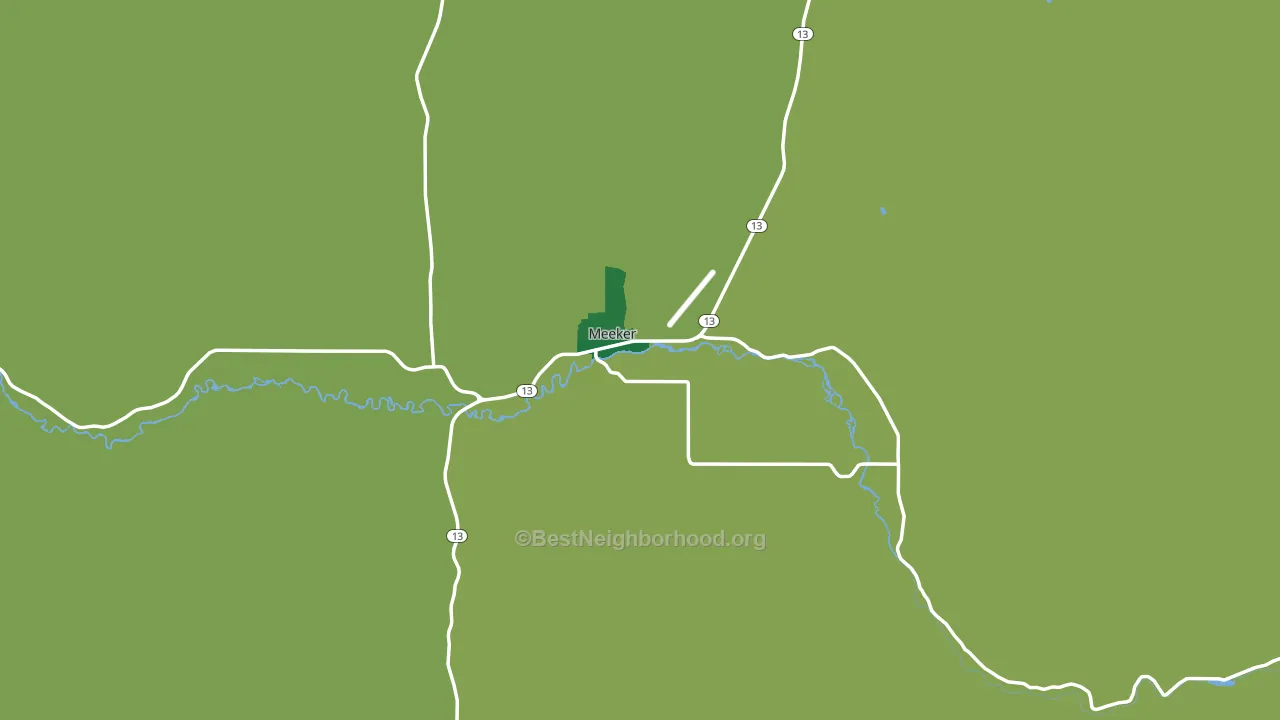 Meeker, CO block-group voter-turnout map