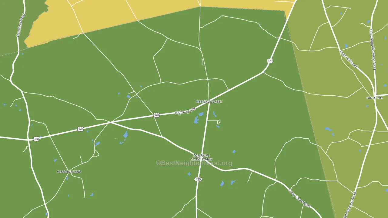 Meeting Street, SC block-group voter-turnout map