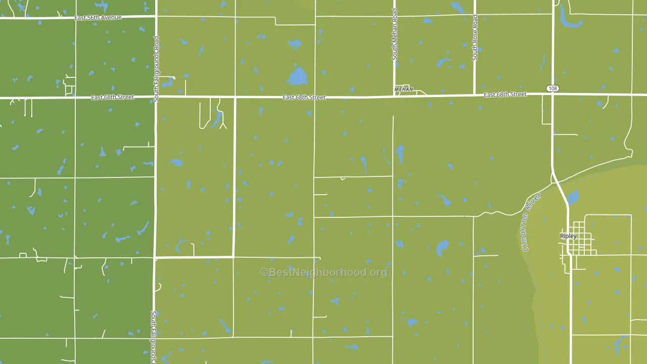 Mehan, OK block-group voter-turnout map