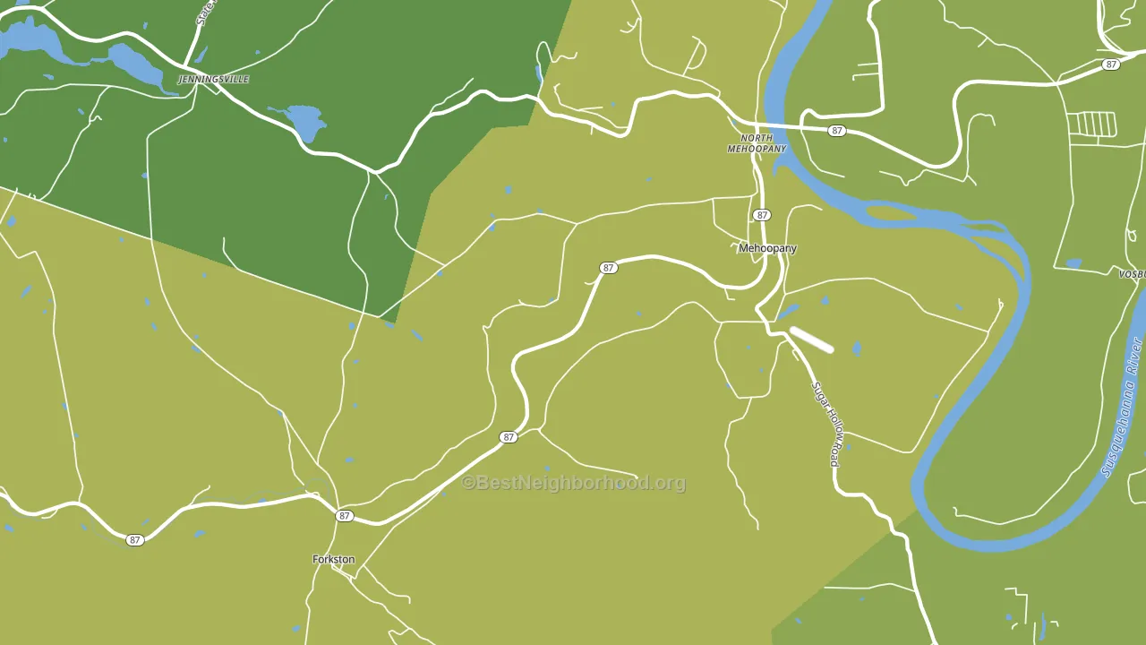 Mehoopany, PA block-group voter-turnout map