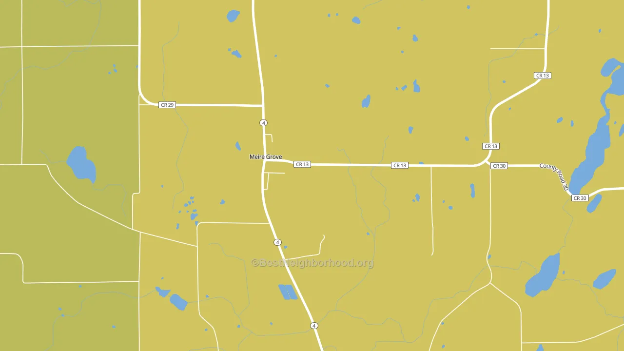 Meire Grove, MN block-group voter-turnout map