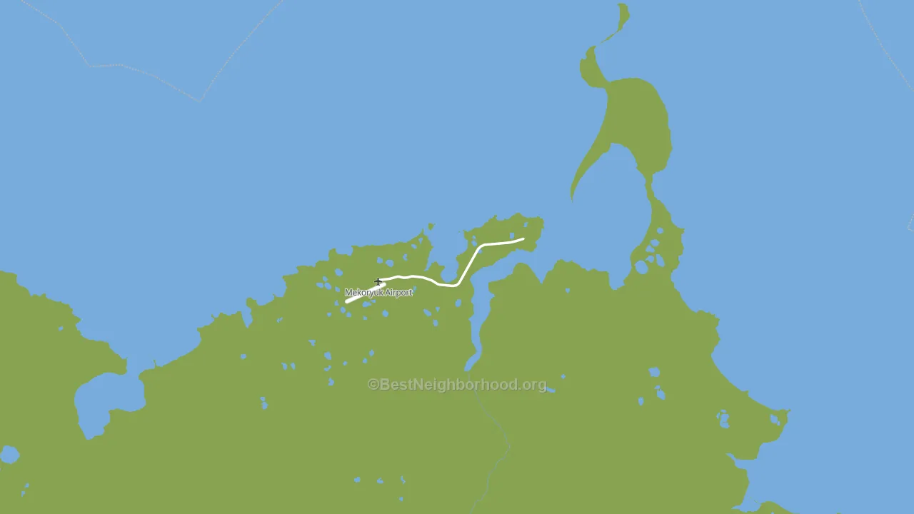 Mekoryuk, AK block-group voter-turnout map