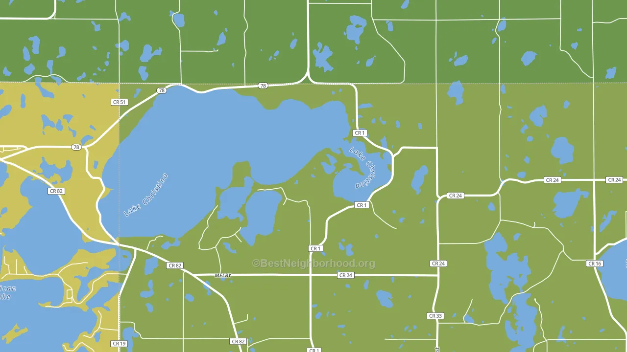 Melby, MN block-group voter-turnout map