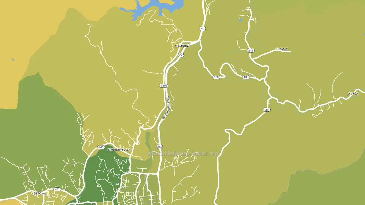 Meldrum, KY block-group voter-turnout map