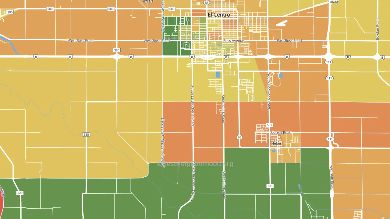Meloland, CA block-group voter-turnout map