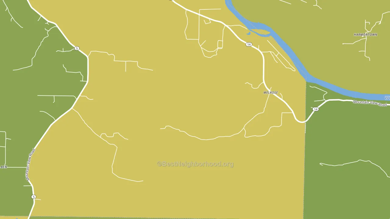 Melrose, AR block-group voter-turnout map