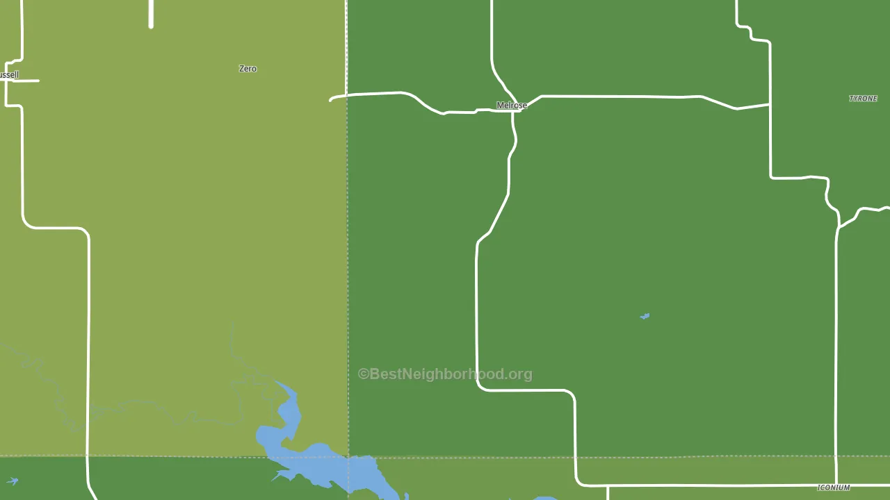 Melrose, IA block-group voter-turnout map