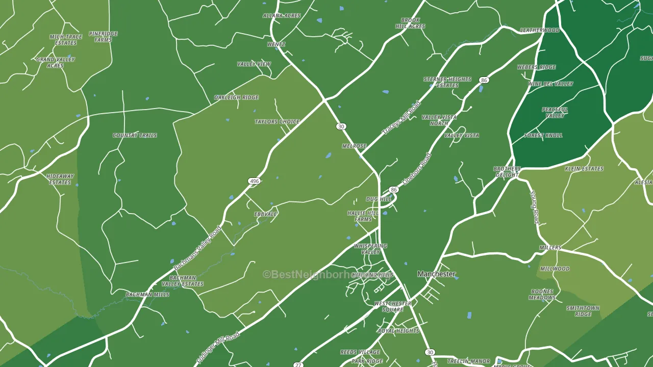Melrose, MD block-group voter-turnout map