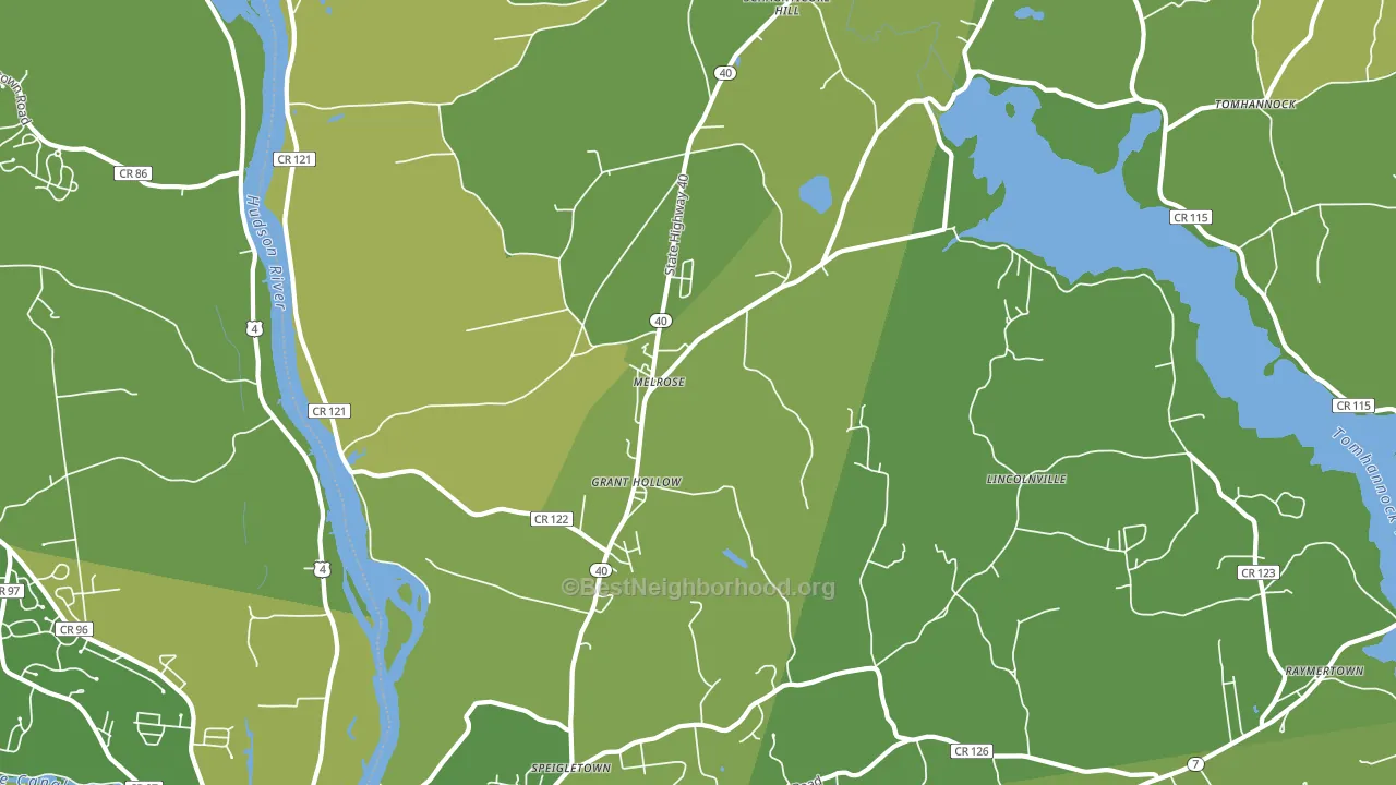 Melrose, NY block-group voter-turnout map