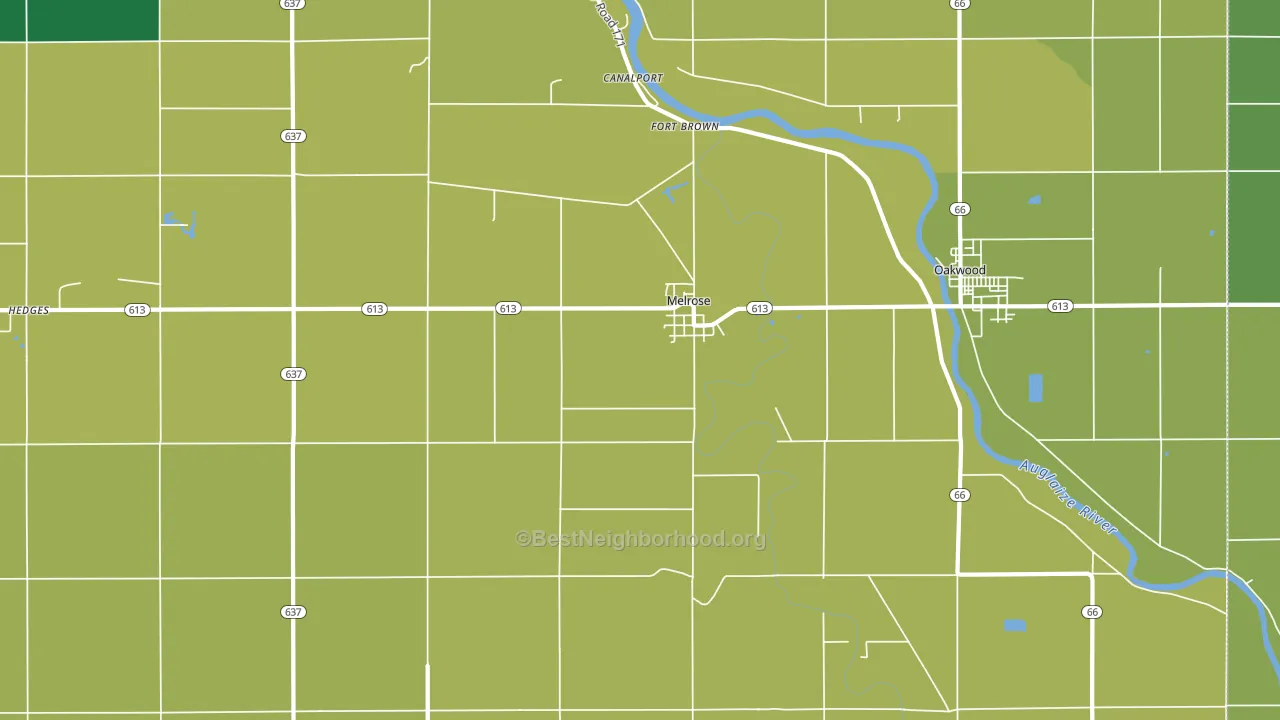 Melrose, OH block-group voter-turnout map
