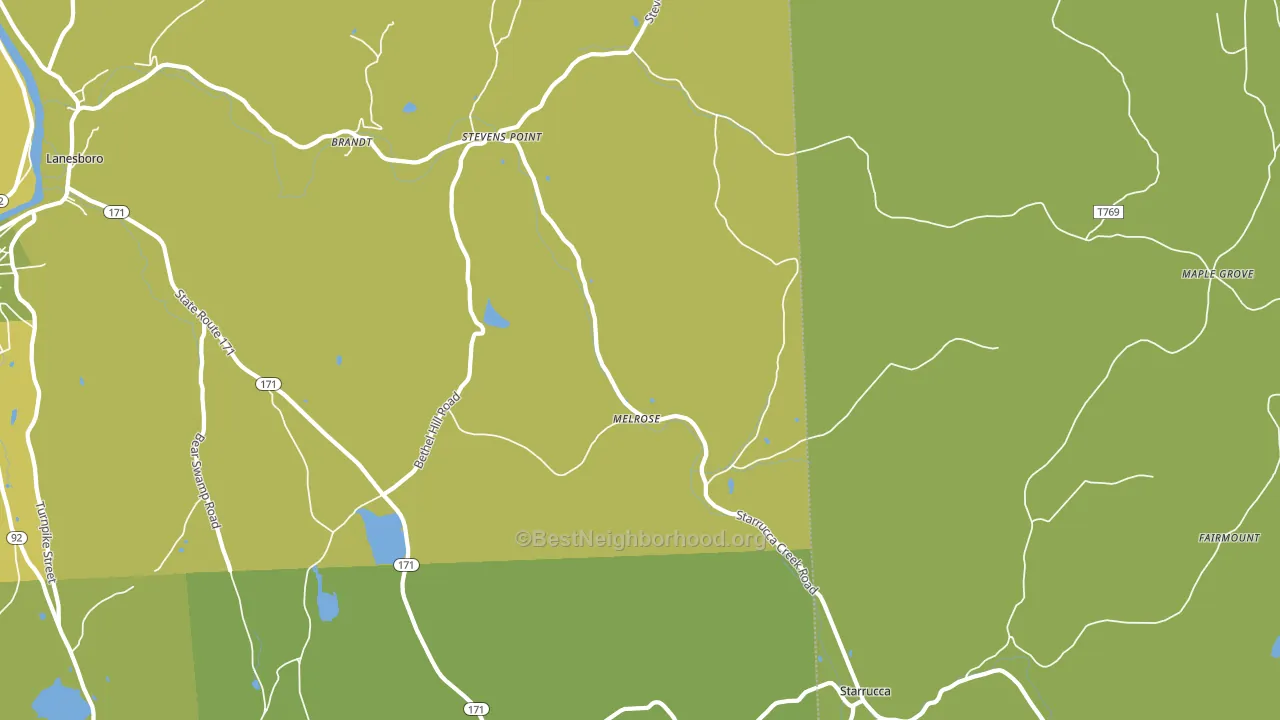 Melrose, PA block-group voter-turnout map