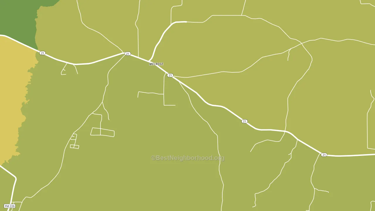 Melrose, TX block-group voter-turnout map