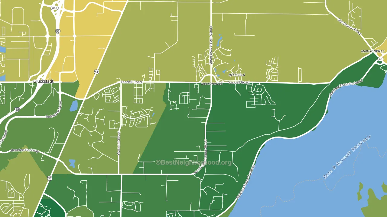 Meltonville, MS block-group voter-turnout map