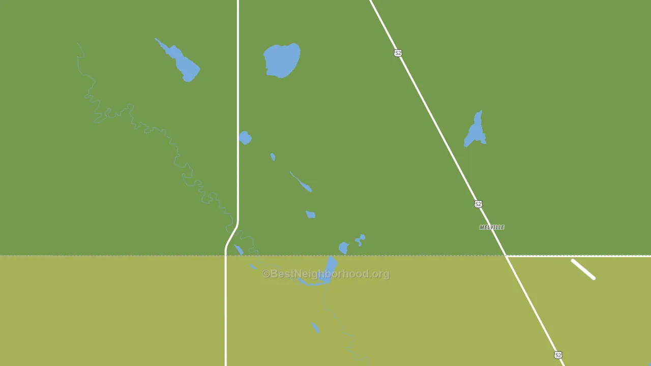 Melville, ND block-group voter-turnout map