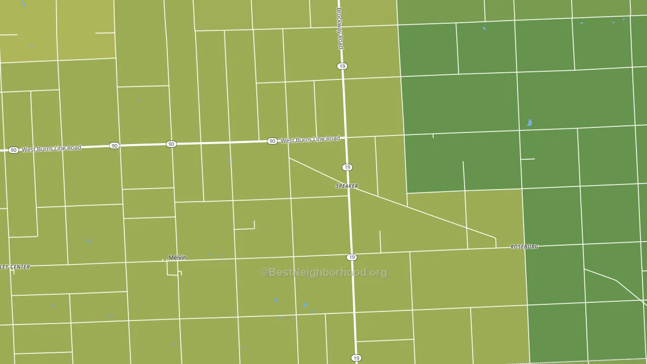 Melvin, MI block-group voter-turnout map
