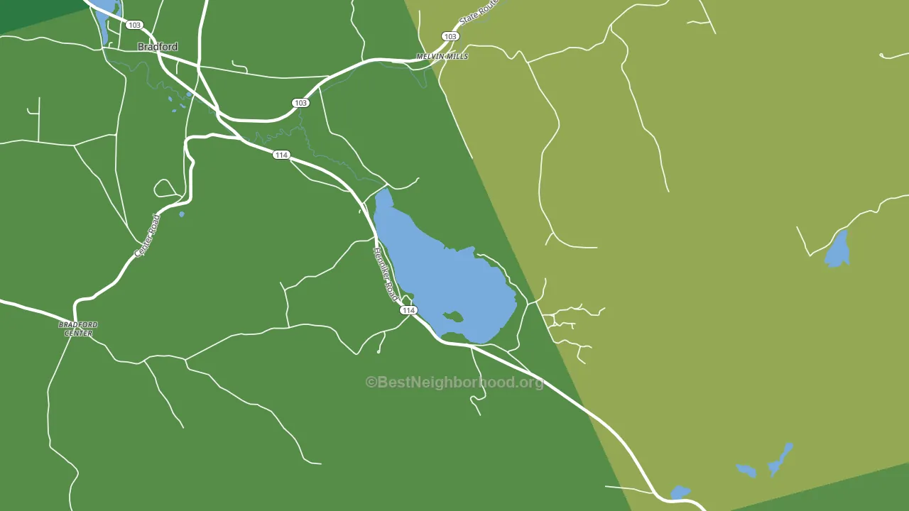 Melvin Mills, NH block-group voter-turnout map