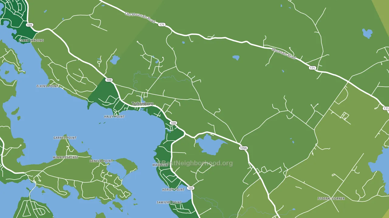 Melvin Village, NH block-group voter-turnout map