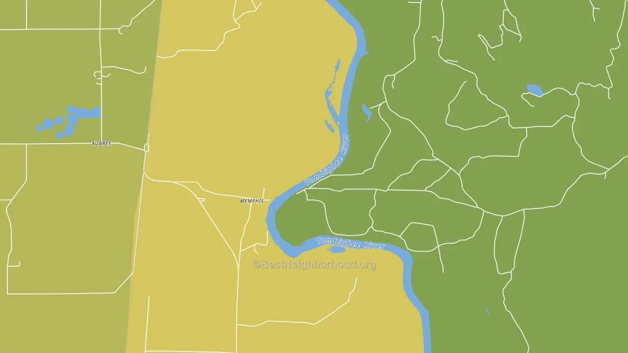 Memphis, AL block-group voter-turnout map
