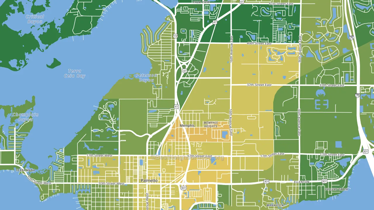 Memphis, FL block-group voter-turnout map