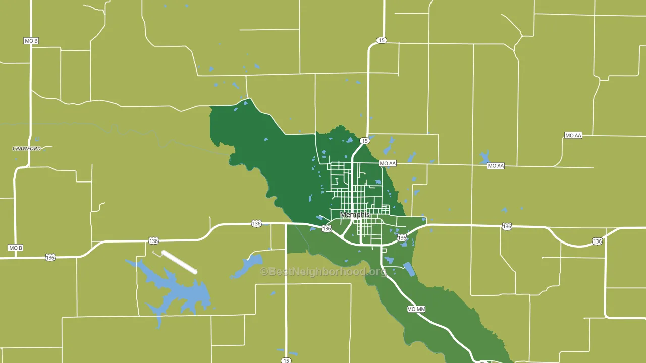 Memphis, MO block-group voter-turnout map