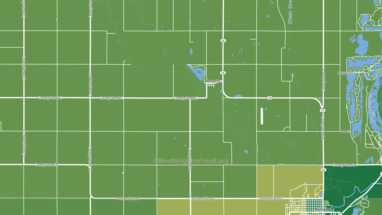 Memphis, NE block-group voter-turnout map