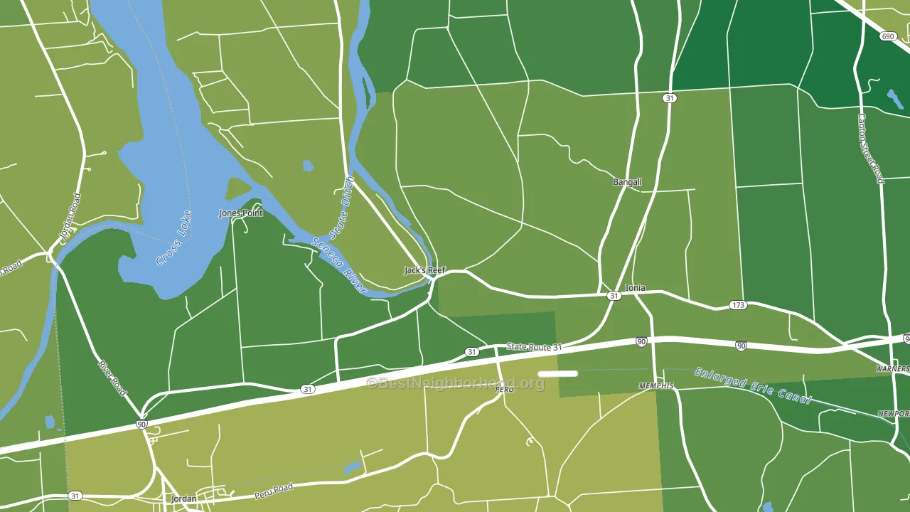 Memphis, NY block-group voter-turnout map