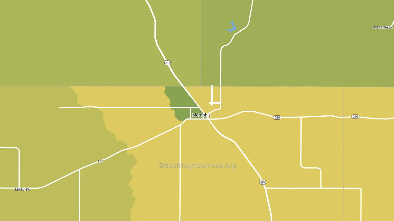 Memphis, TX block-group voter-turnout map