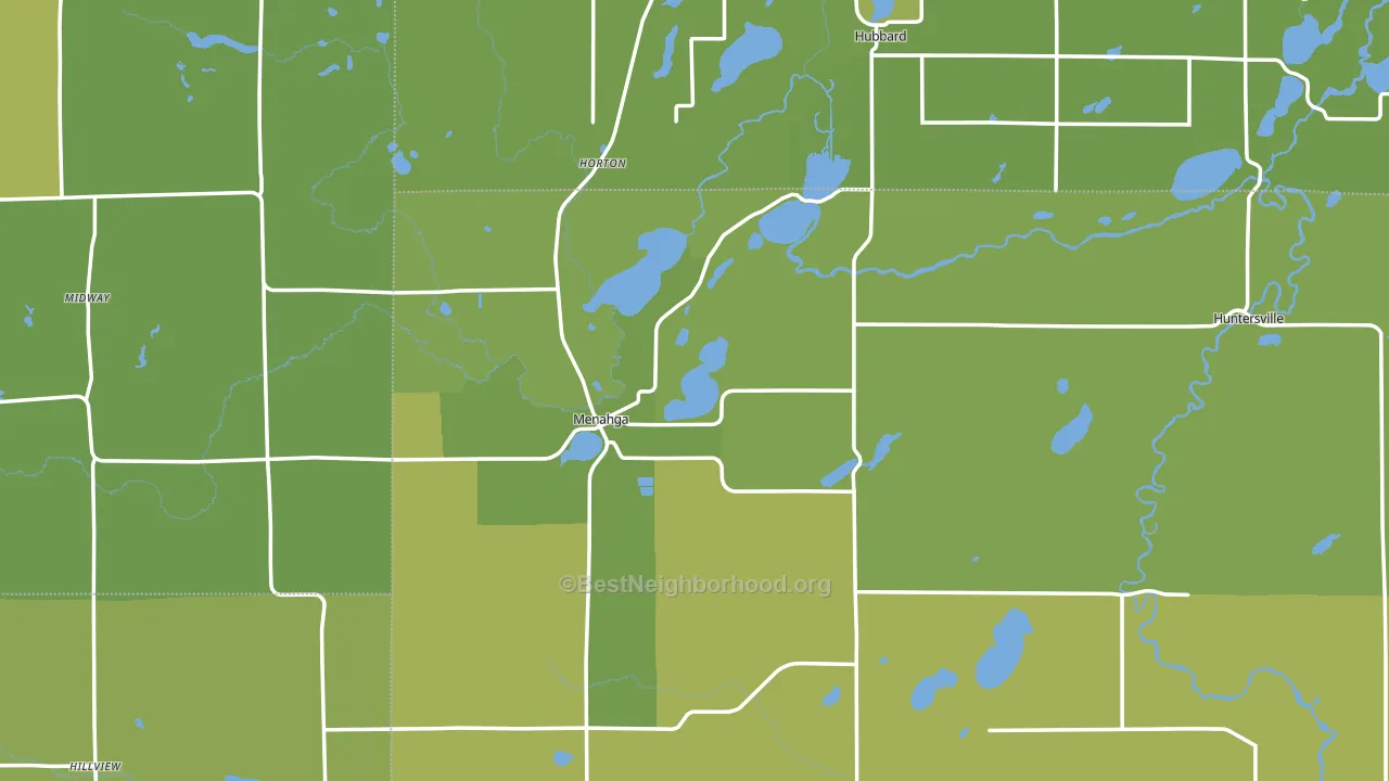 Menahga, MN block-group voter-turnout map
