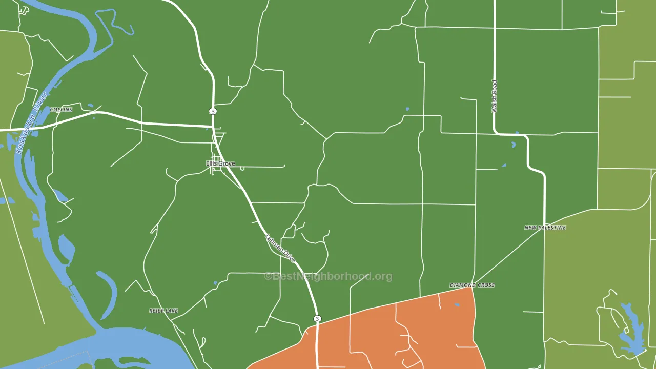 Menard, IL block-group voter-turnout map