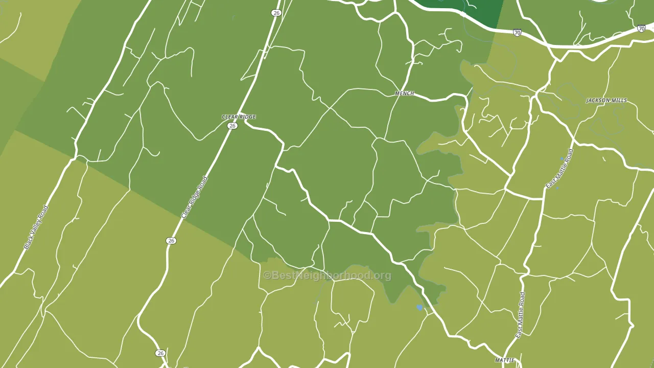 Mench, PA block-group voter-turnout map
