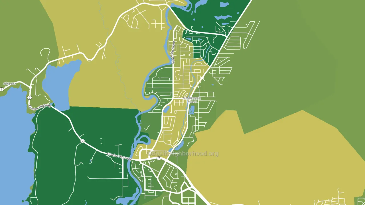 Mendenhall Valley, Juneau, AK block-group voter-turnout map