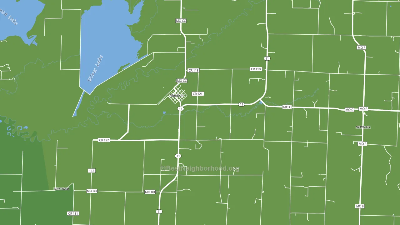 Mendon, MO block-group voter-turnout map