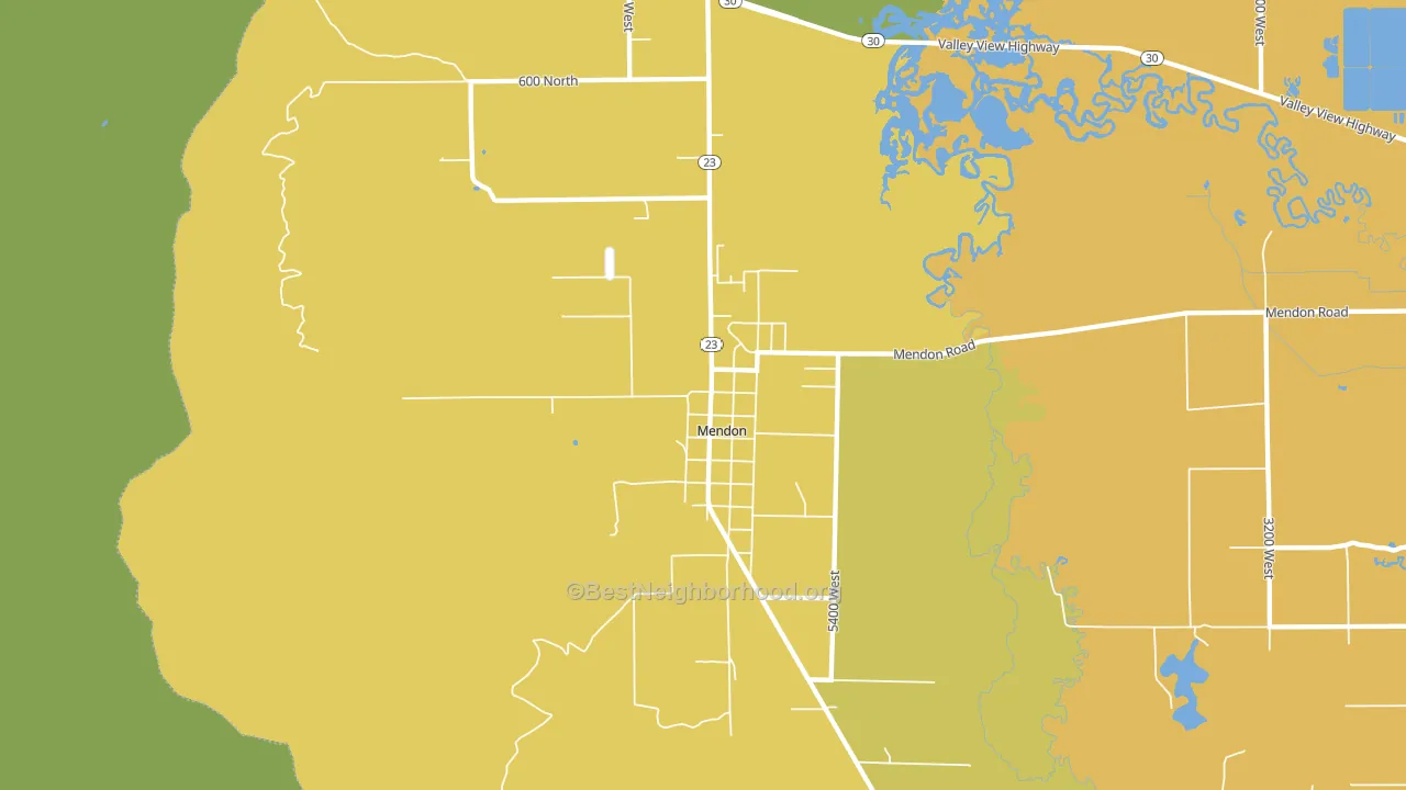 Mendon, UT block-group voter-turnout map