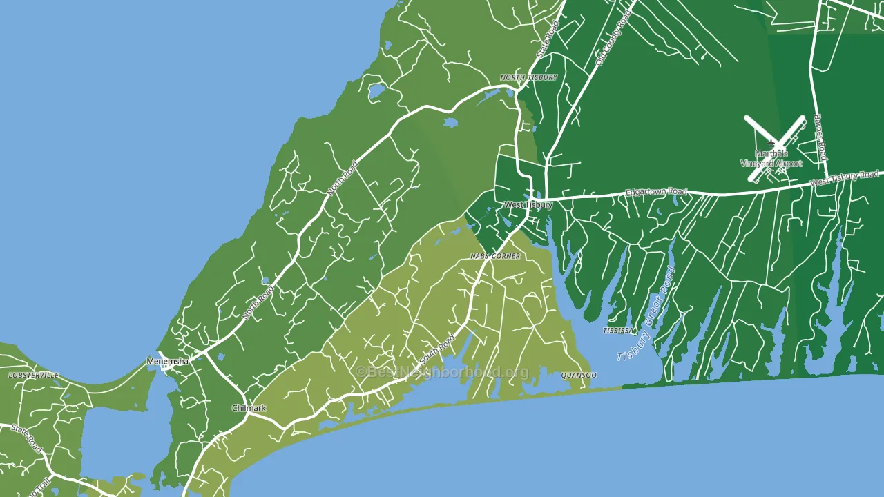 Menemsha, MA block-group voter-turnout map