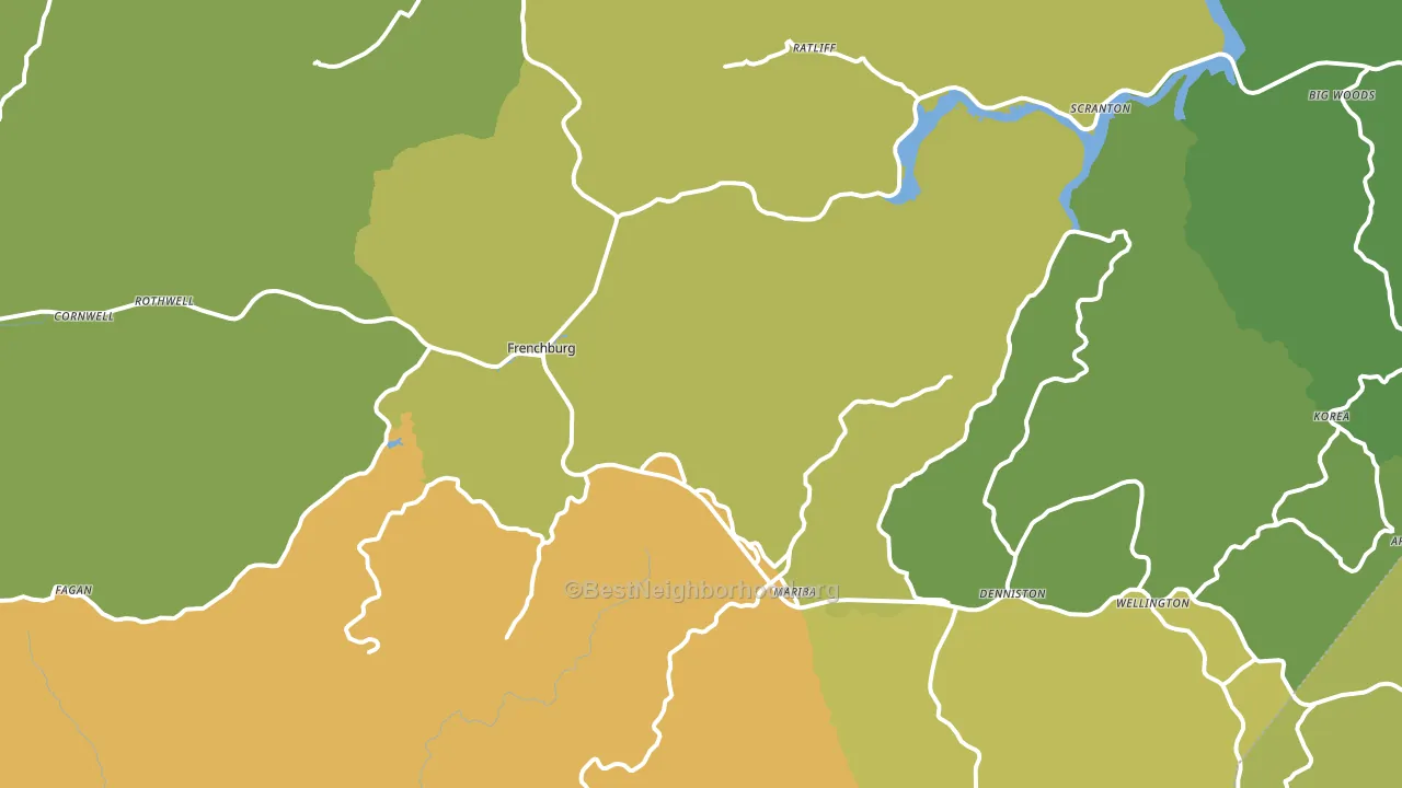 Menifee County, KY block-group voter-turnout map
