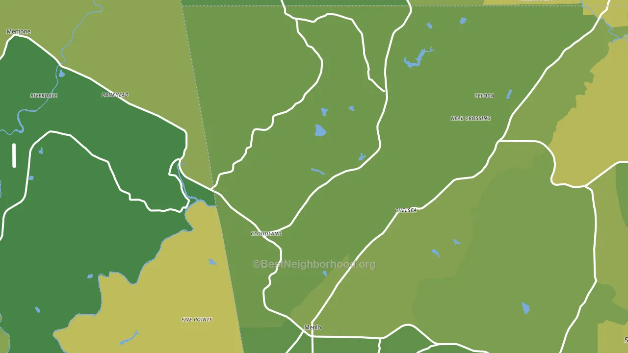 Menlo, GA block-group voter-turnout map
