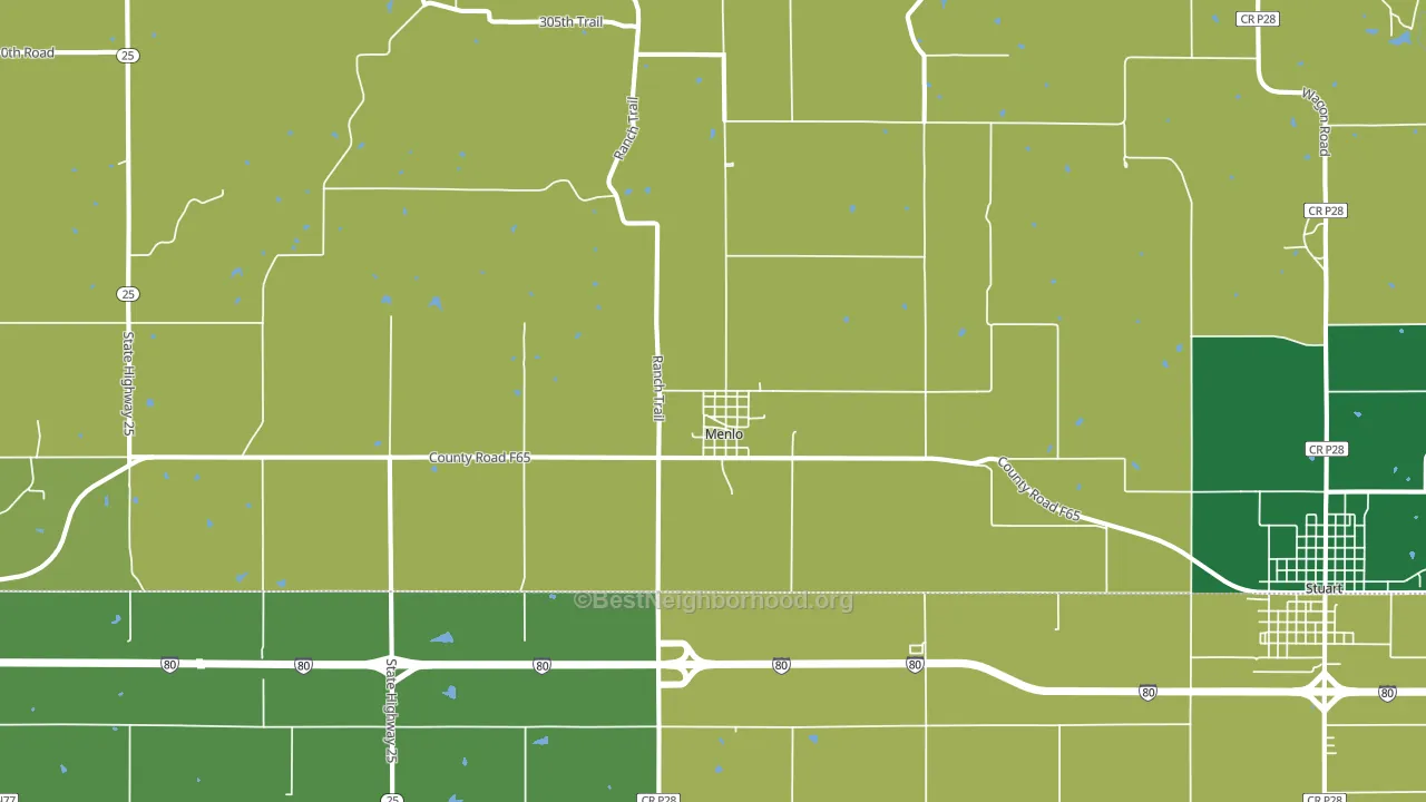 Menlo, IA block-group voter-turnout map