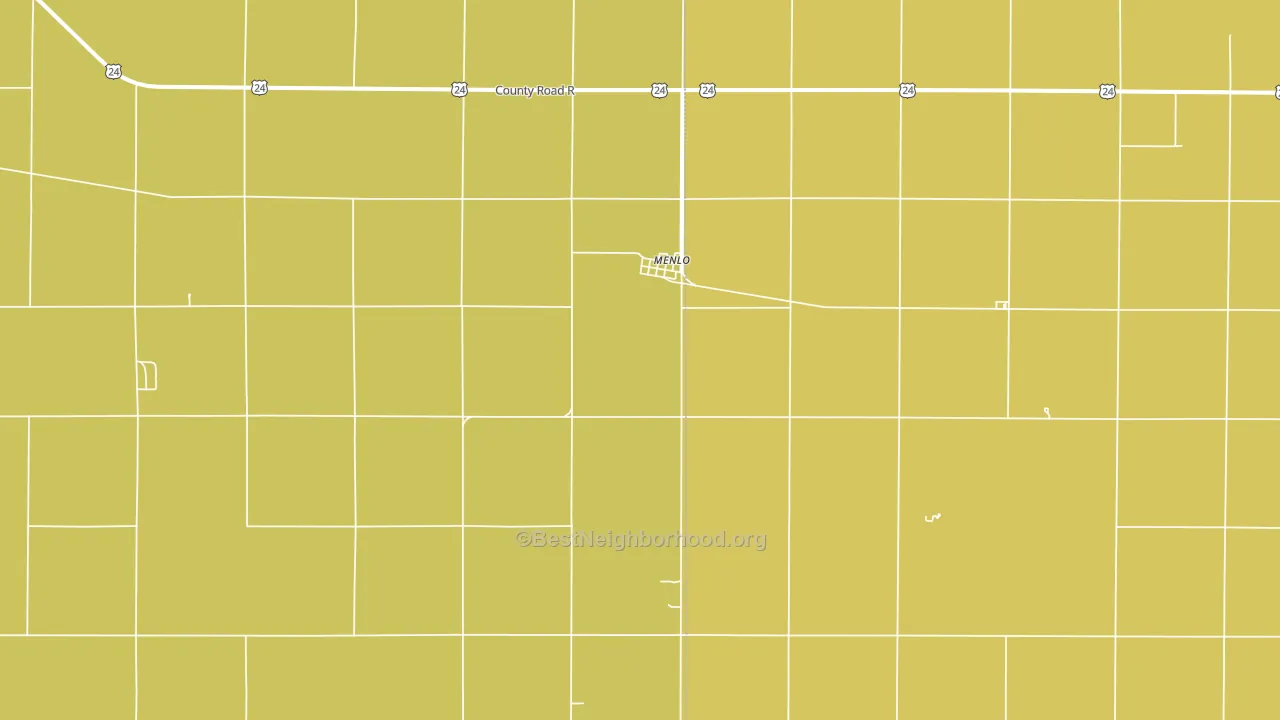 Menlo, KS block-group voter-turnout map