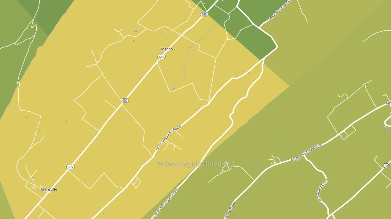 Menno, PA block-group voter-turnout map
