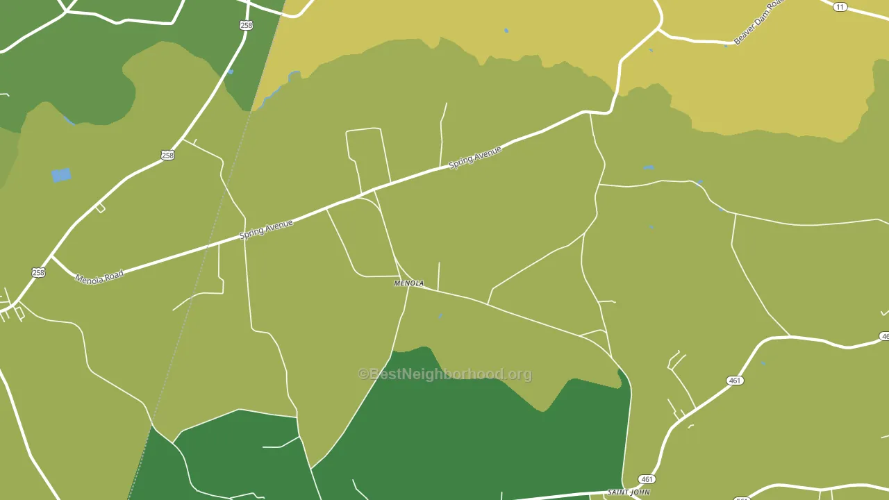Menola, NC block-group voter-turnout map