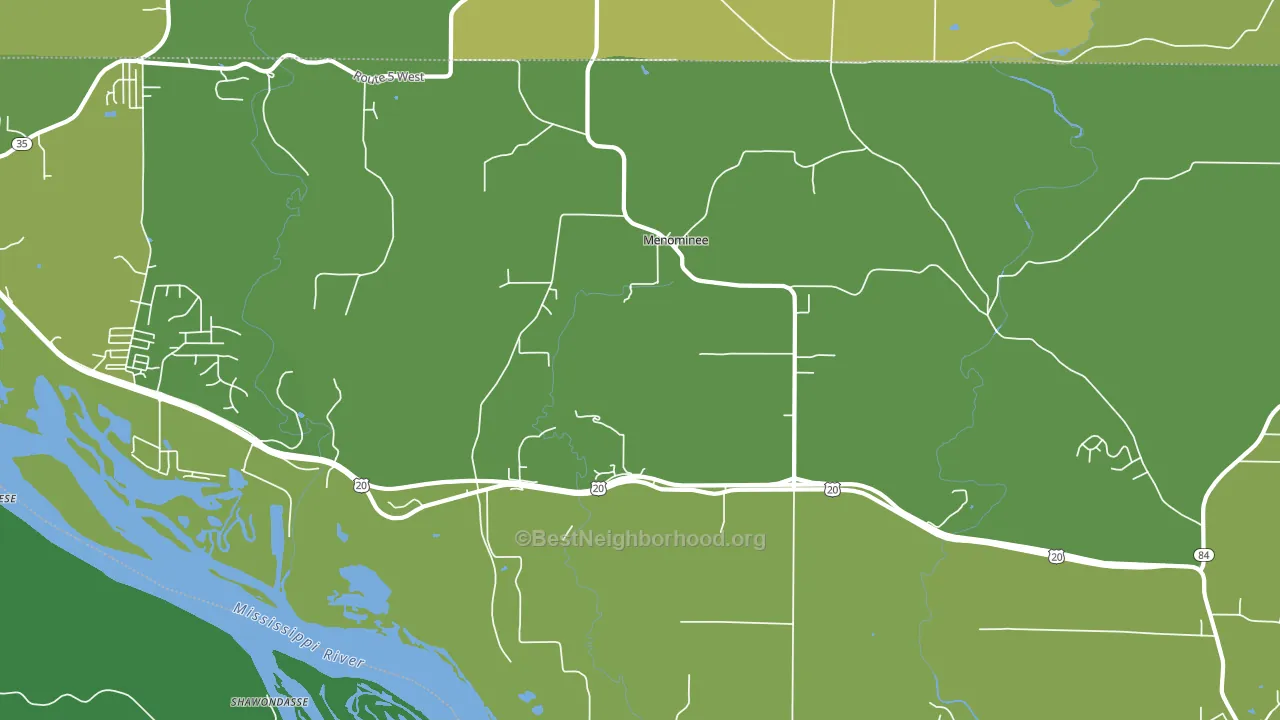 Menominee, IL block-group voter-turnout map