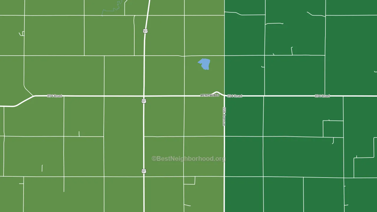 Menominee, NE block-group voter-turnout map