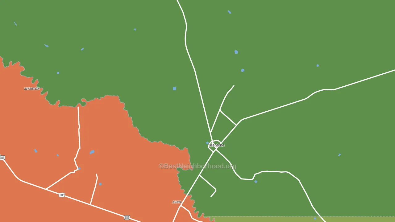 Mentone, TX block-group voter-turnout map