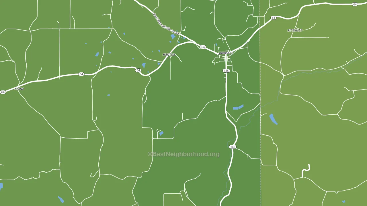 Mentor, IN block-group voter-turnout map