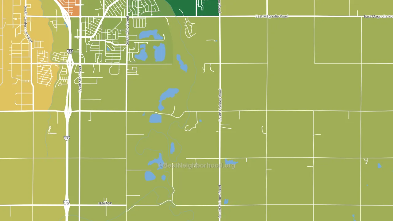 Mentor, KS block-group voter-turnout map