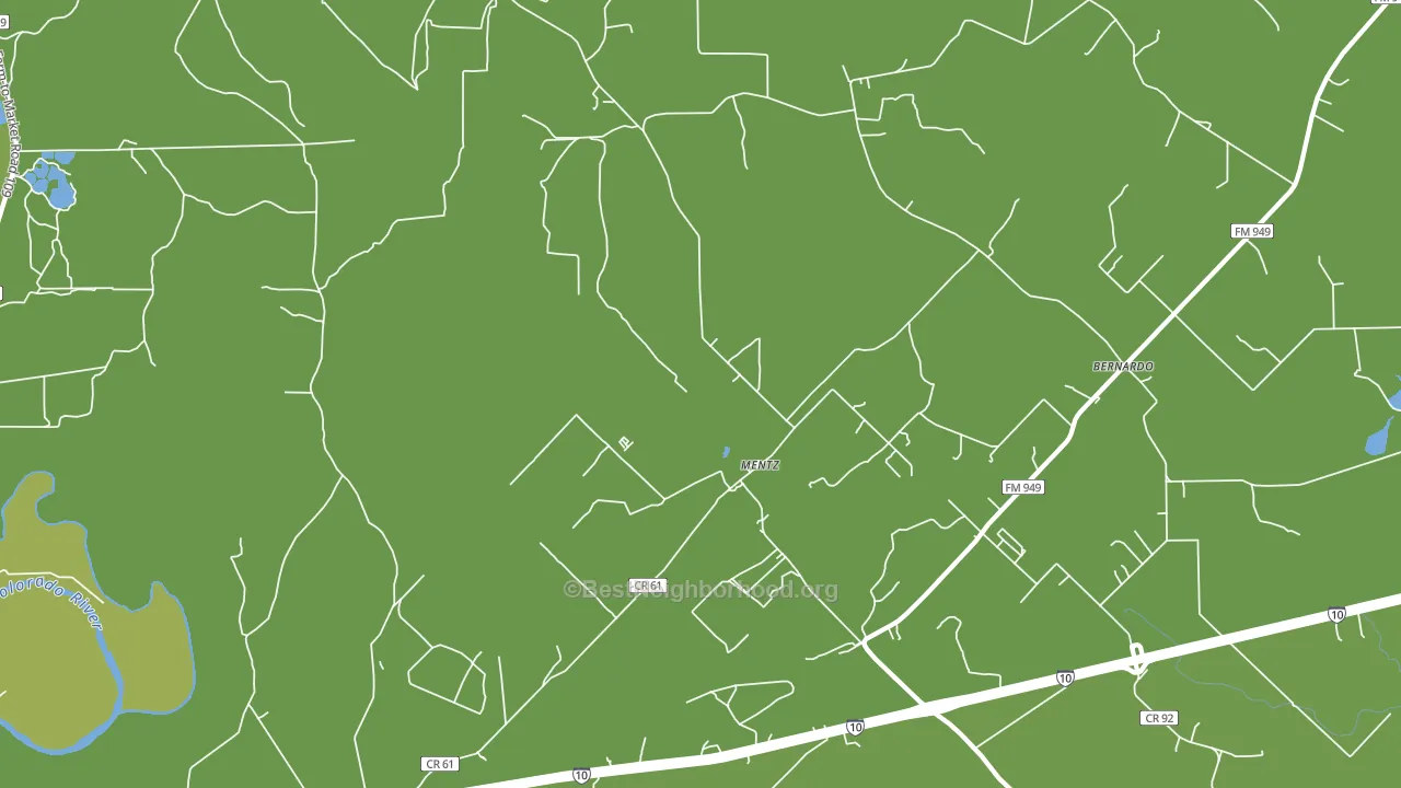 Mentz, TX block-group voter-turnout map